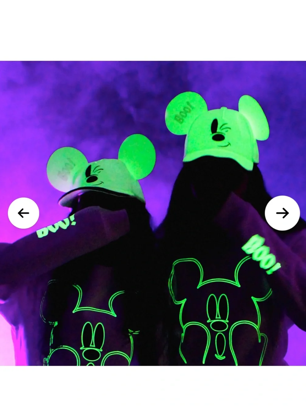 Disney Cakeworthy Mickey Mouse Ghost Ears Hat Cap Boo White Faux Leather NWT